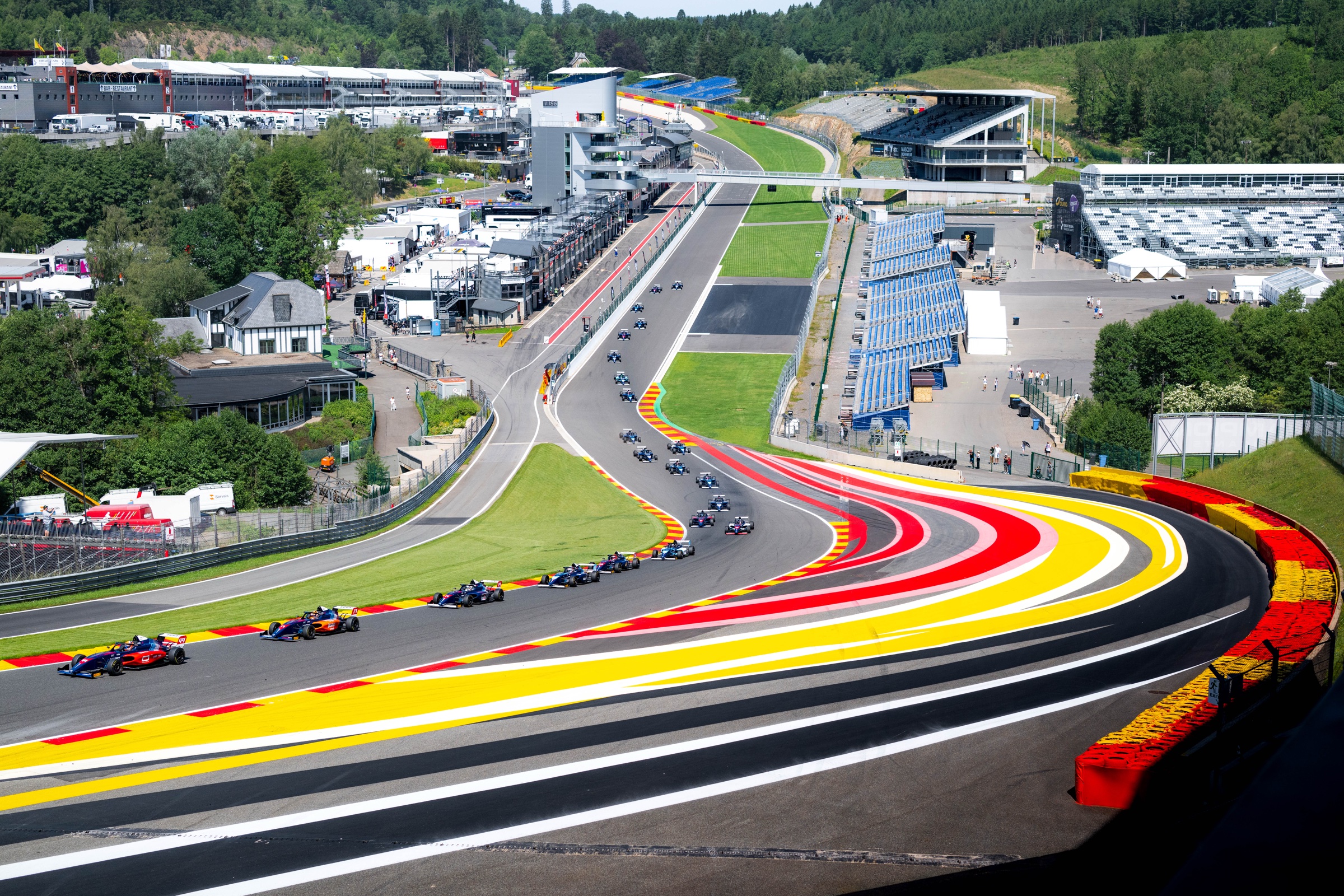 Jack Iliffe F4 car at Eau Rouge, Spa-Francorchamps
